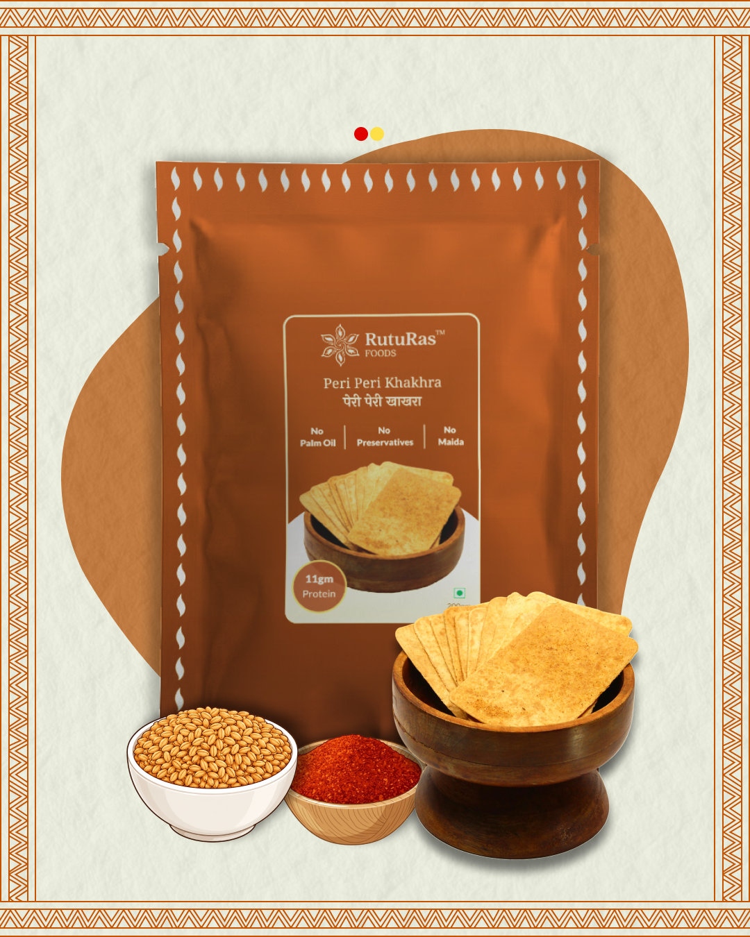 Peri Peri Khakhra | पेरी पेरी खाखरा